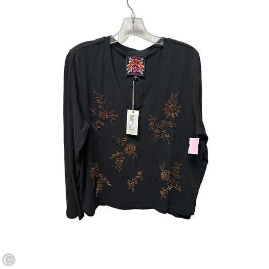 Top Long Sleeve By Johnny Was In Black, Size: Xl