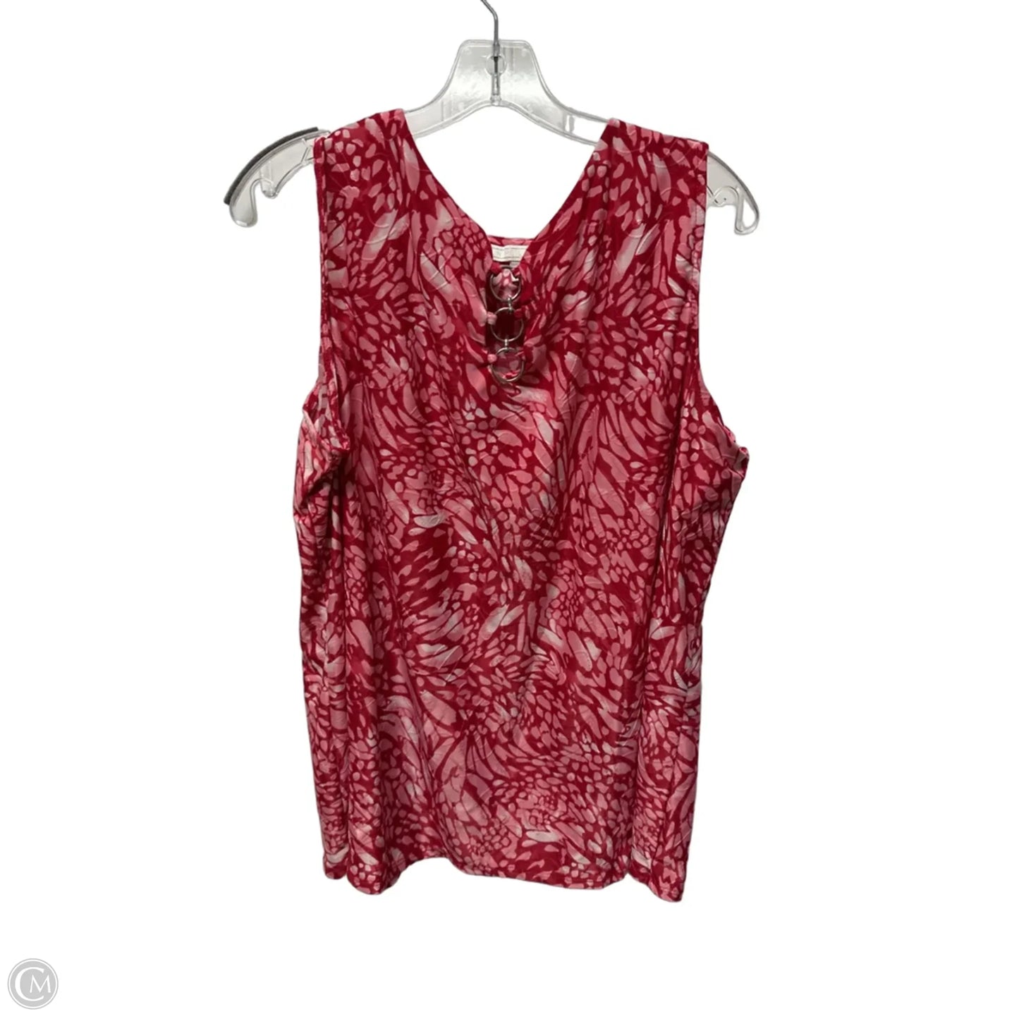 Top Sleeveless By Clothes Mentor In Red, Size: 2x