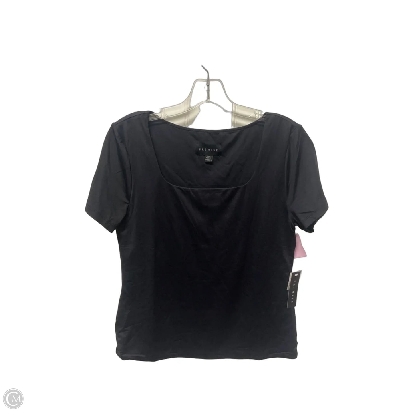 Top Short Sleeve Basic By Premise In Black, Size: L