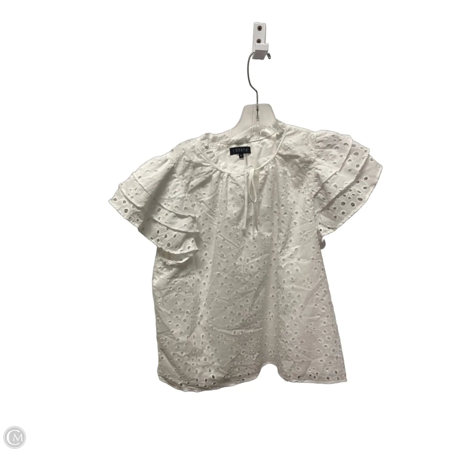 Top Short Sleeve By 1.state In White, Size: Xl