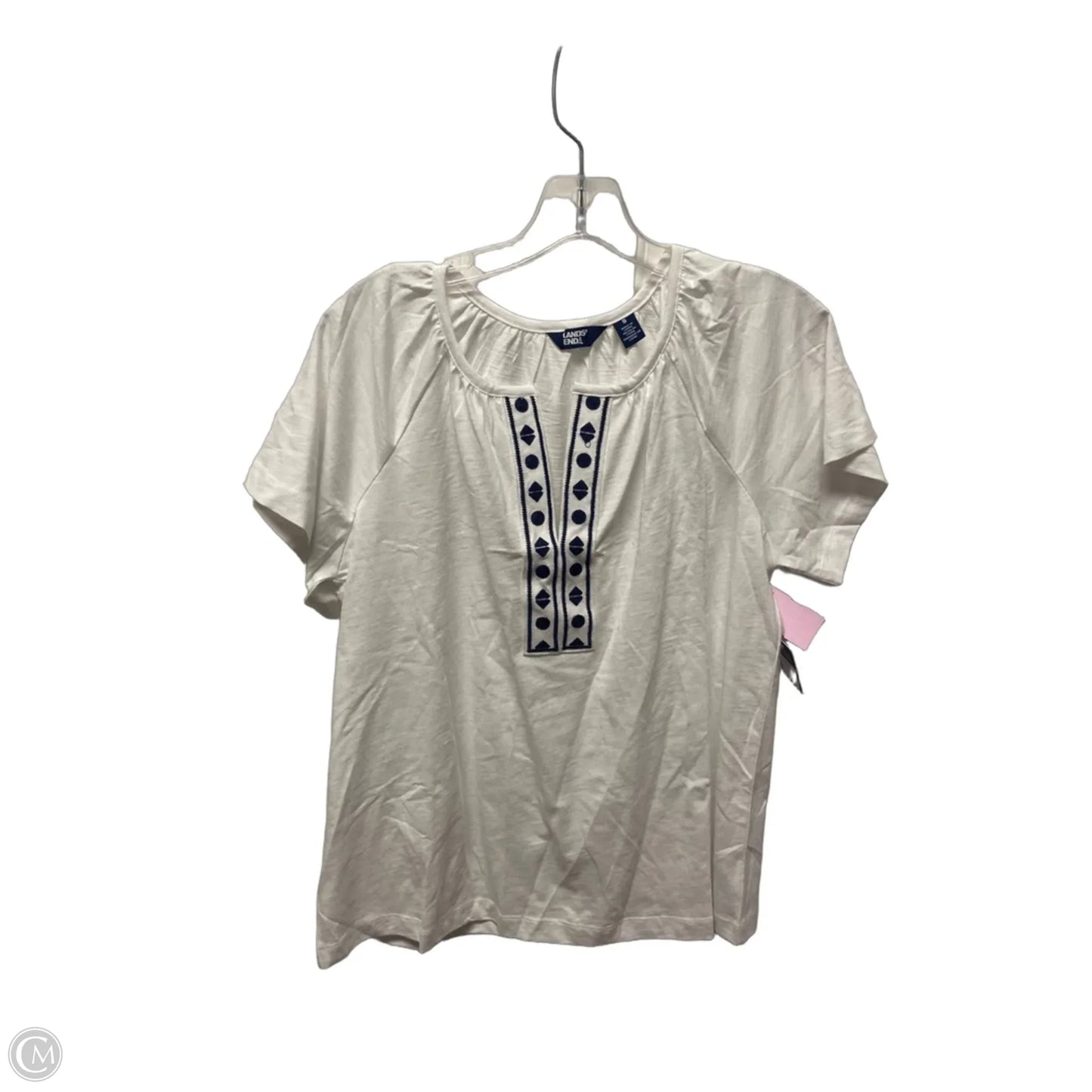 Top Short Sleeve Basic By Lands End In White, Size: S