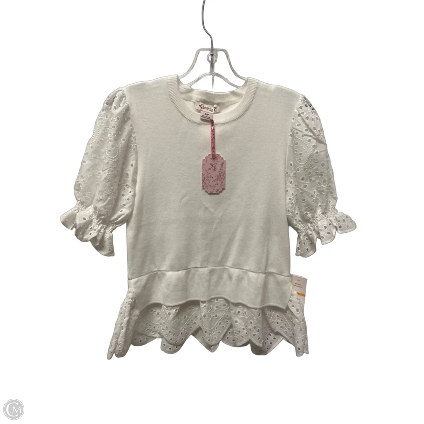 Top Short Sleeve By Nanette By Nanette Lepore In White, Size: Sp
