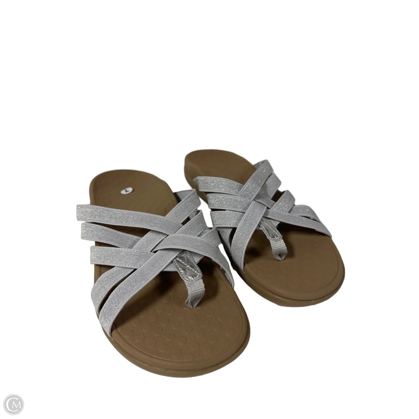 Sandals Flip Flops By Vionic In Silver, Size: 7