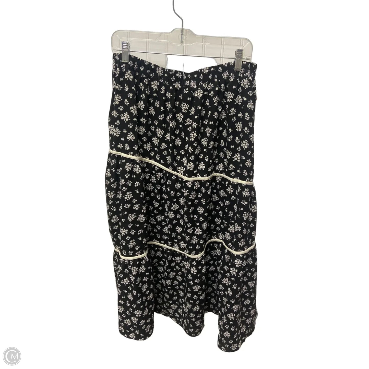 Skirt Maxi By Clothes Mentor In Black & White, Size: 20