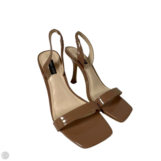 Sandals Heels Stiletto By Nine West In Tan, Size: 7.5