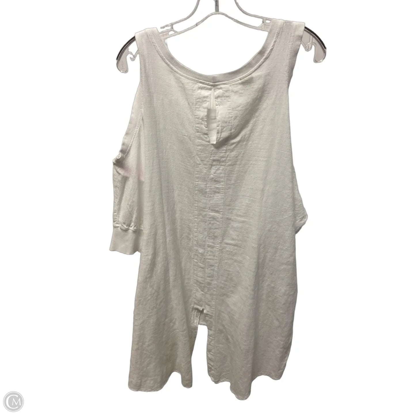 Tunic Short Sleeve By Clothes Mentor In White, Size: Xl
