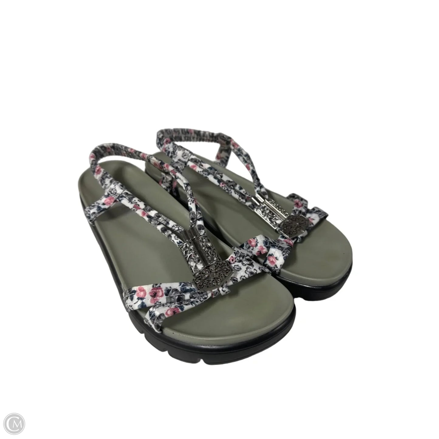 Sandals Flats By Alegria In Floral Print, Size: 7.5