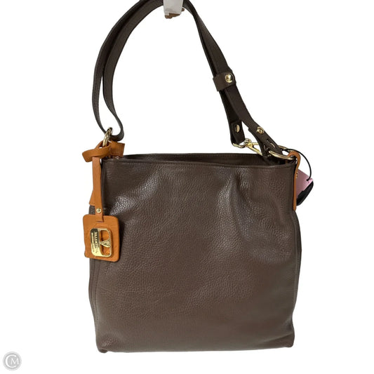 Handbag Leather By Valentina, Size: Large