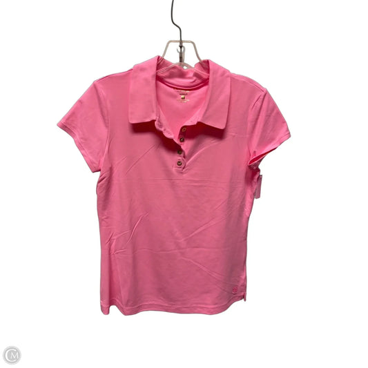 Top Short Sleeve Designer By Lilly Pulitzer In Pink, Size: S