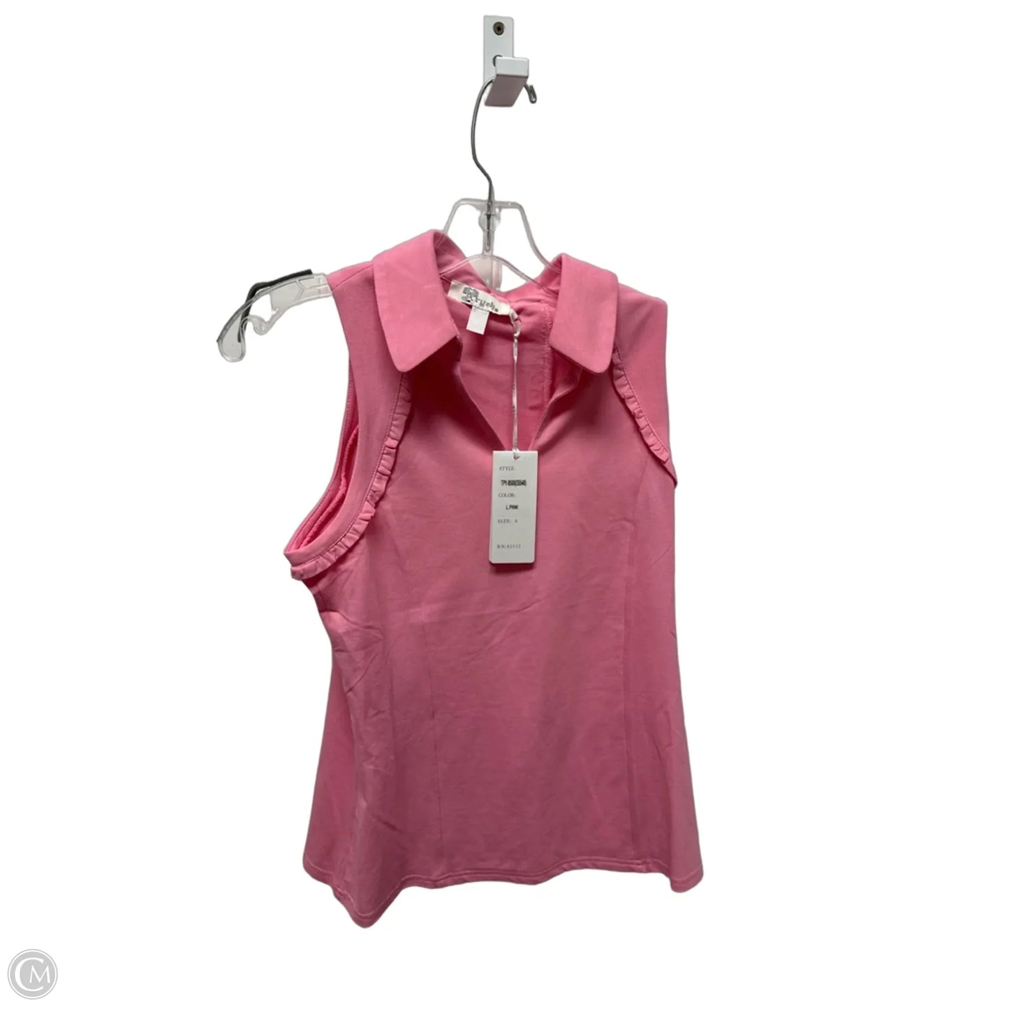 Top Sleeveless By Aryeh In Pink, Size: S