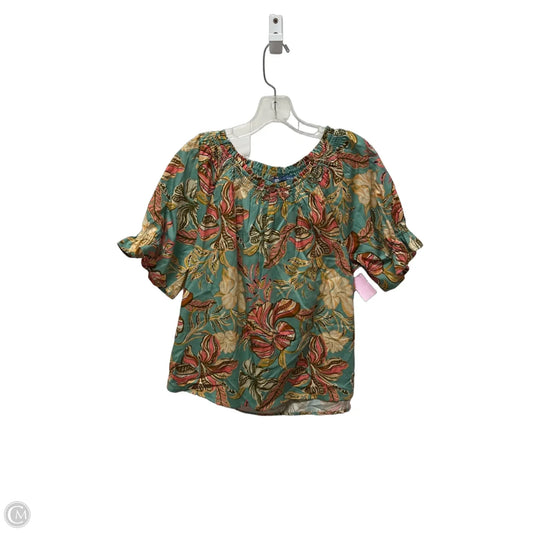Top Short Sleeve By Democracy In Green, Size: M