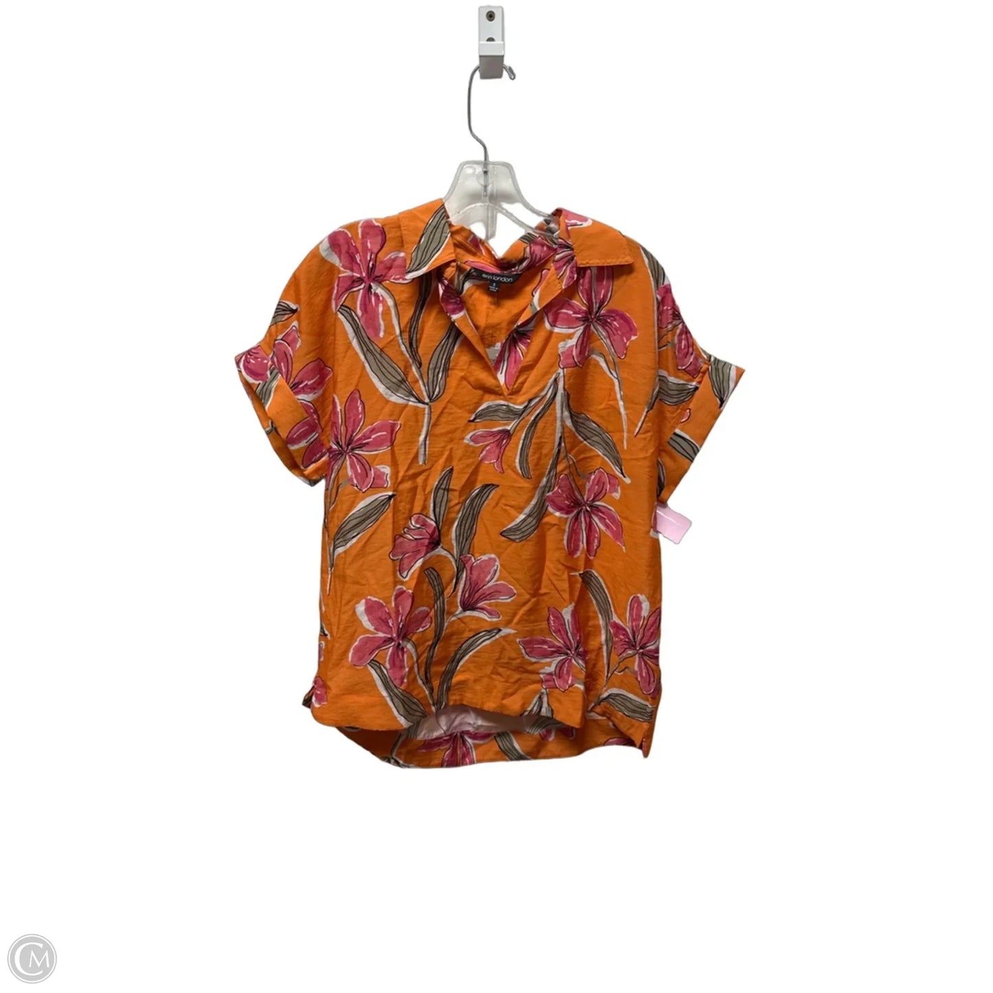 Top Short Sleeve Basic By Erin London In Orange, Size: S