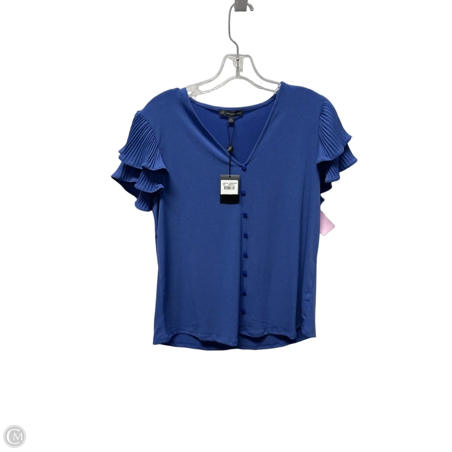 Top Short Sleeve By Adrianna Papell In Blue, Size: M