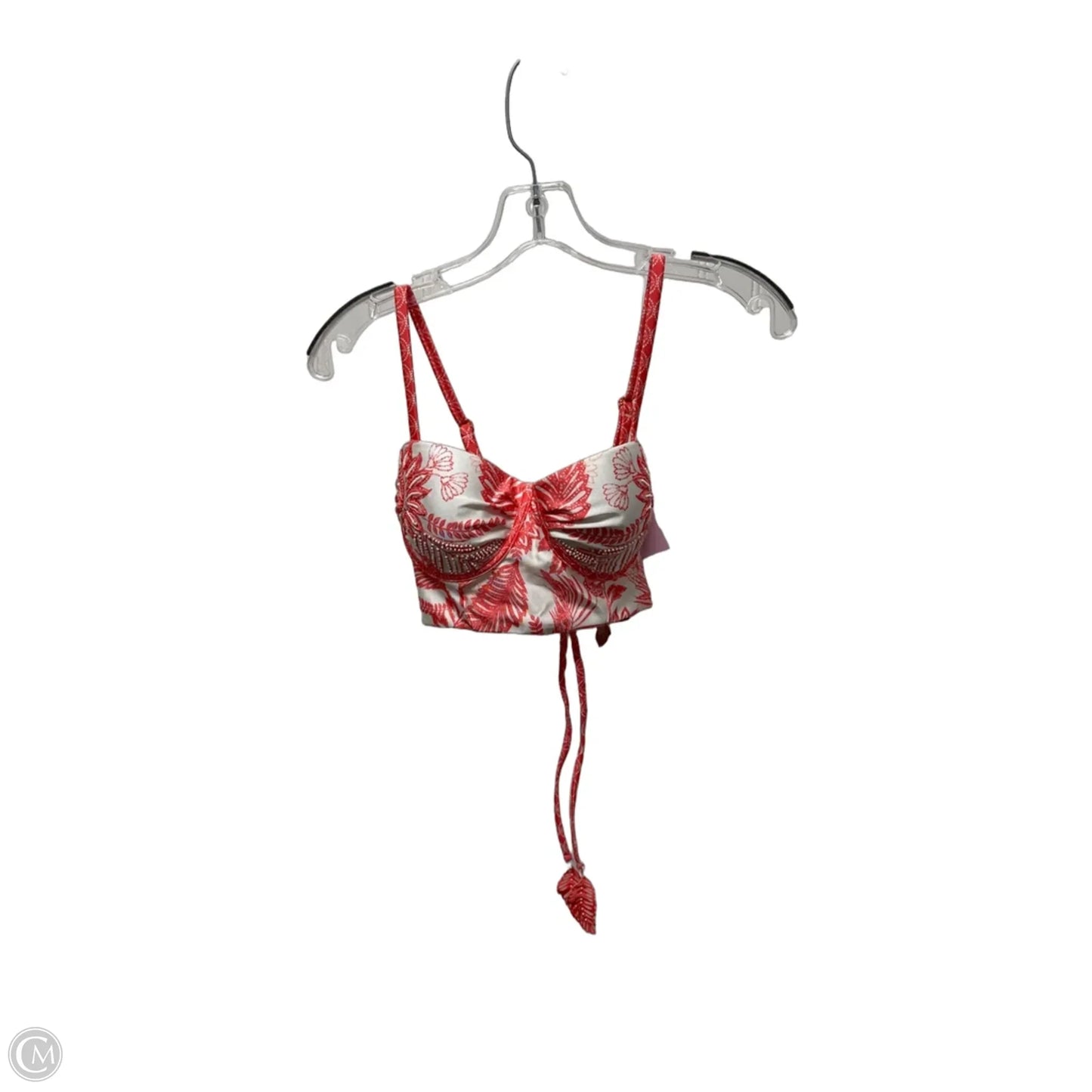 Swimsuit Top By Clothes Mentor In Pink & White, Size: Xs