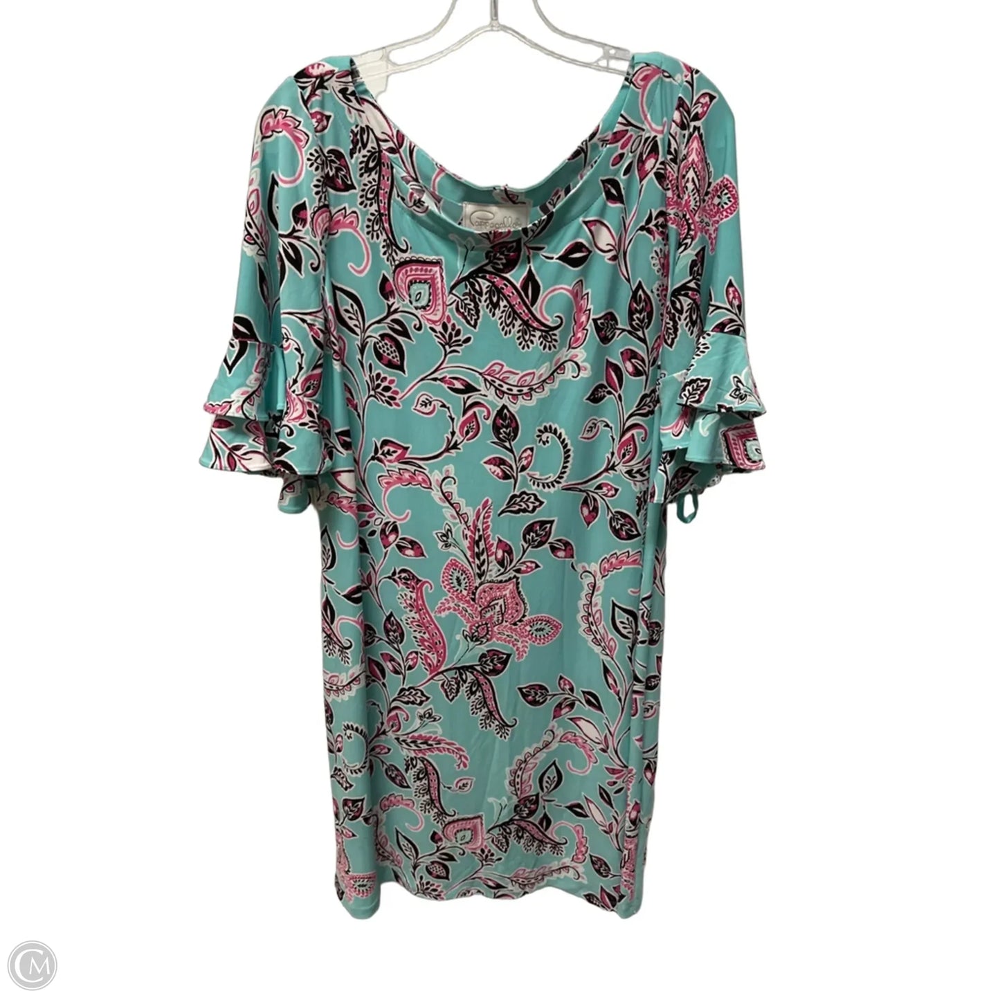 Dress Work By Cappagallo In Blue & Pink, Size: Xl