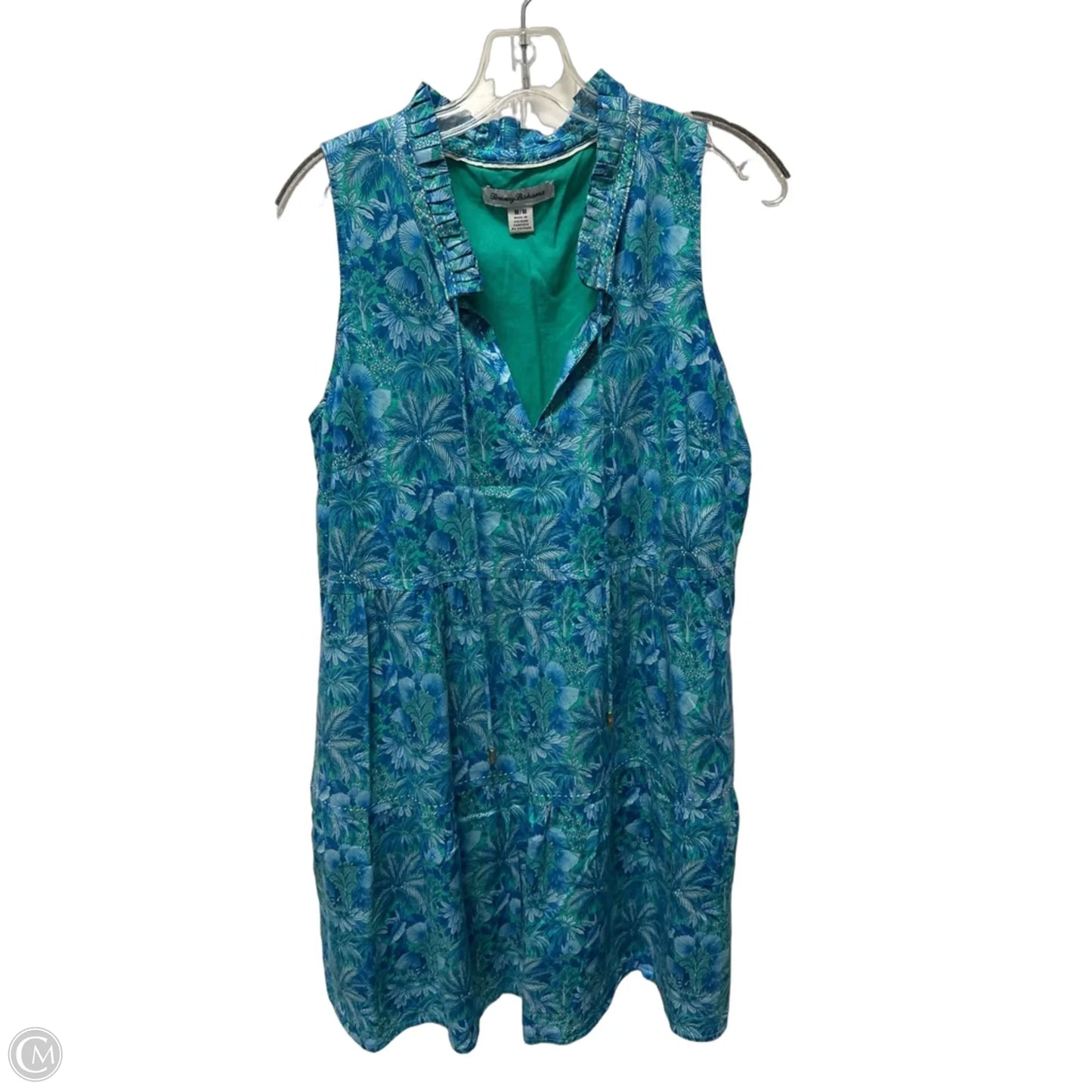 Dress Casual Short By Tommy Bahama In Blue & Green, Size: M