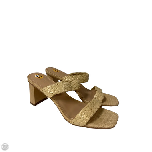 Sandals Heels Block By Clothes Mentor In Beige, Size: 11
