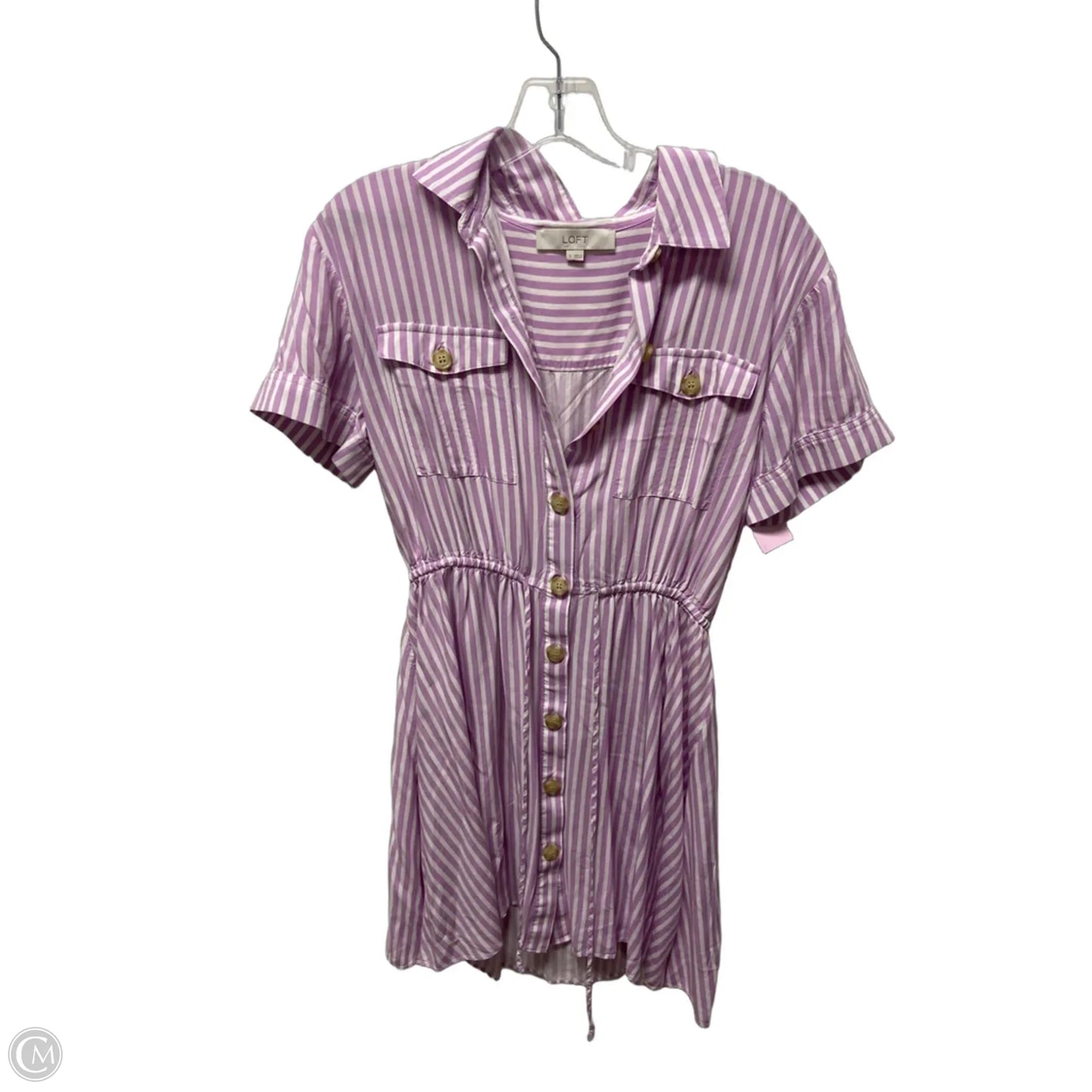 Dress Casual Short By Loft In Striped Pattern, Size: S
