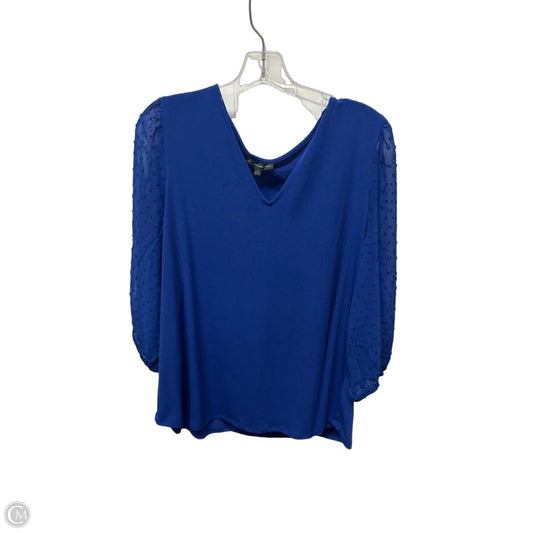 Top Long Sleeve By Adrianna Papell In Blue, Size: 1x