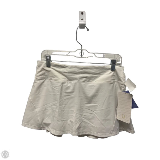 Athletic Skort By Lululemon In White, Size: M
