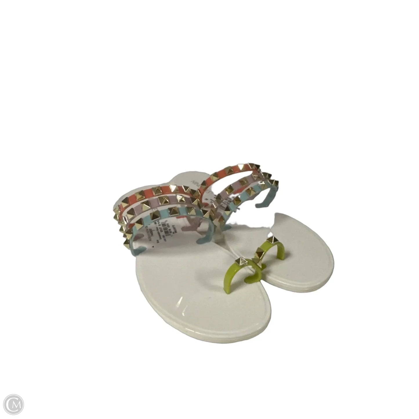 Sandals Flip Flops By Nine West In White, Size: 7