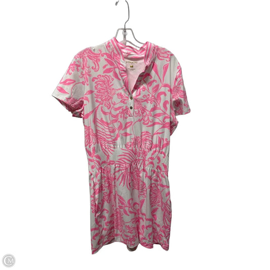 Dress Designer By Lilly Pulitzer In Pink & White, Size: Xl