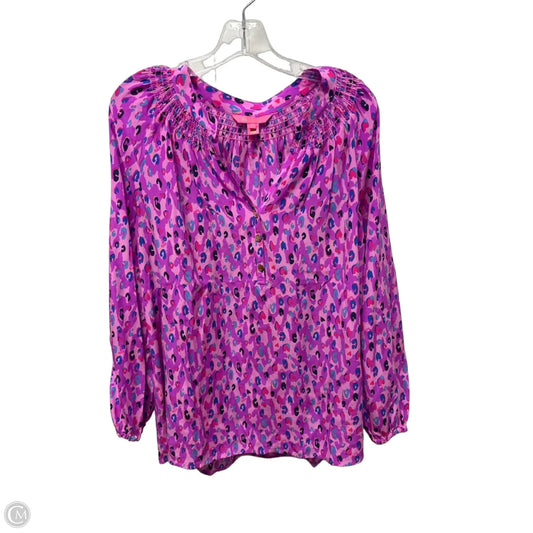 Top Long Sleeve Designer By Lilly Pulitzer In Purple, Size: Xl