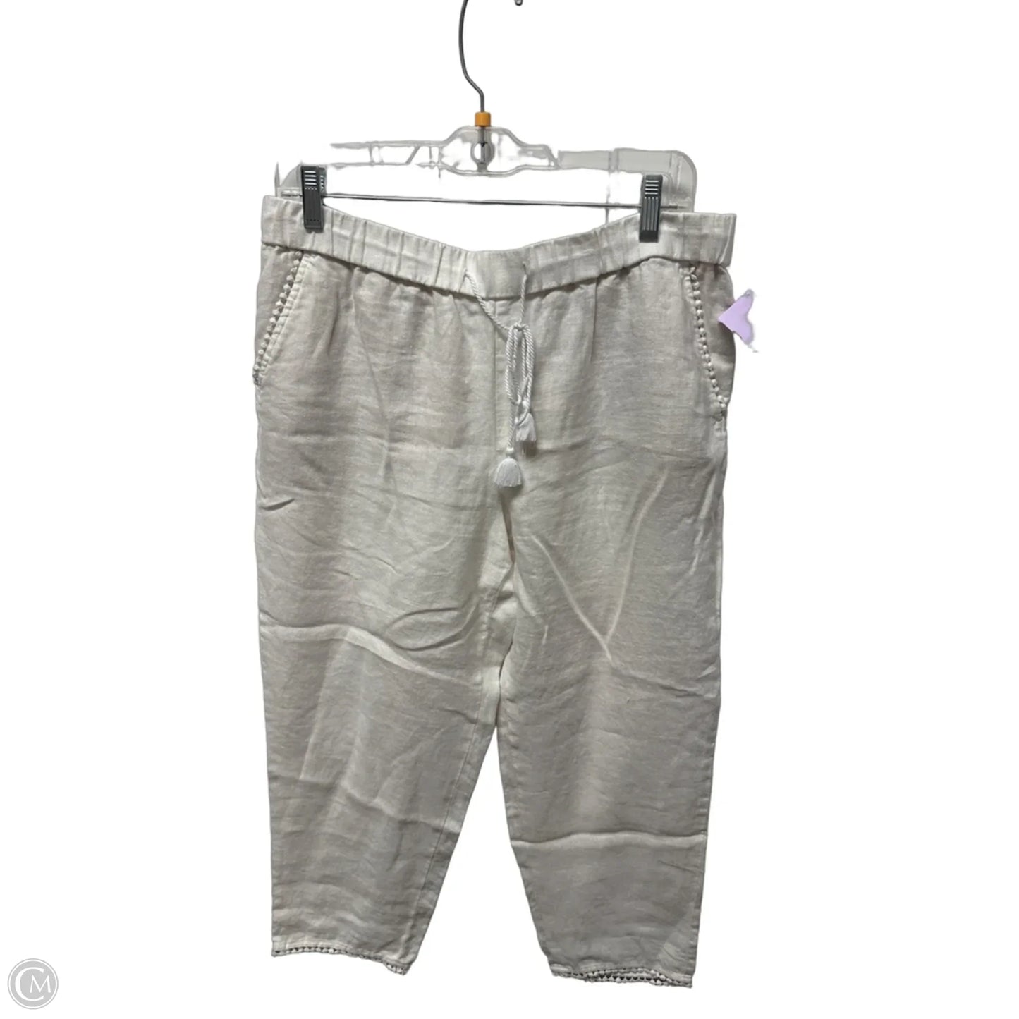 Pants Linen By Talbots In White, Size: 8