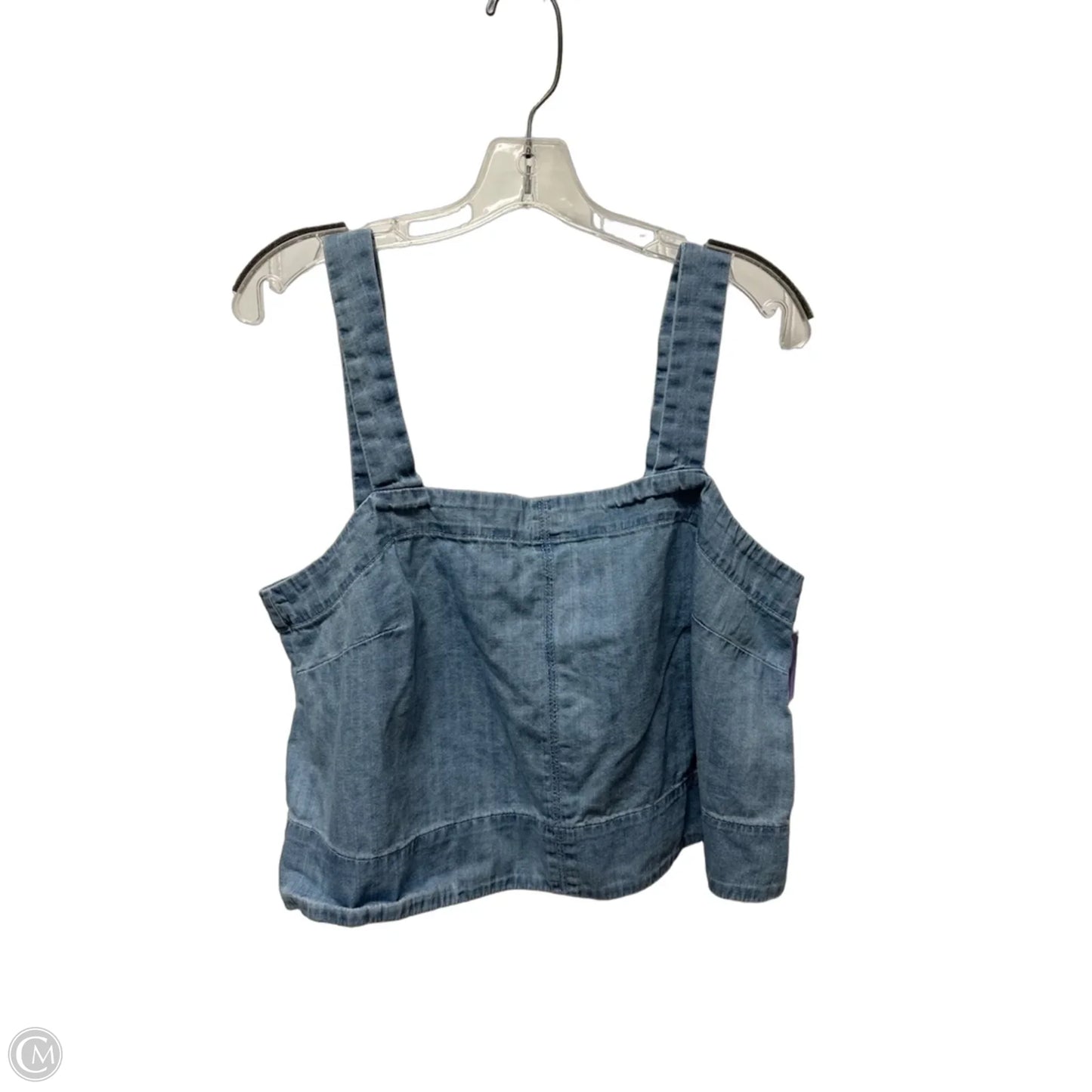 Top Sleeveless By Banana Republic In Blue Denim, Size: Xl