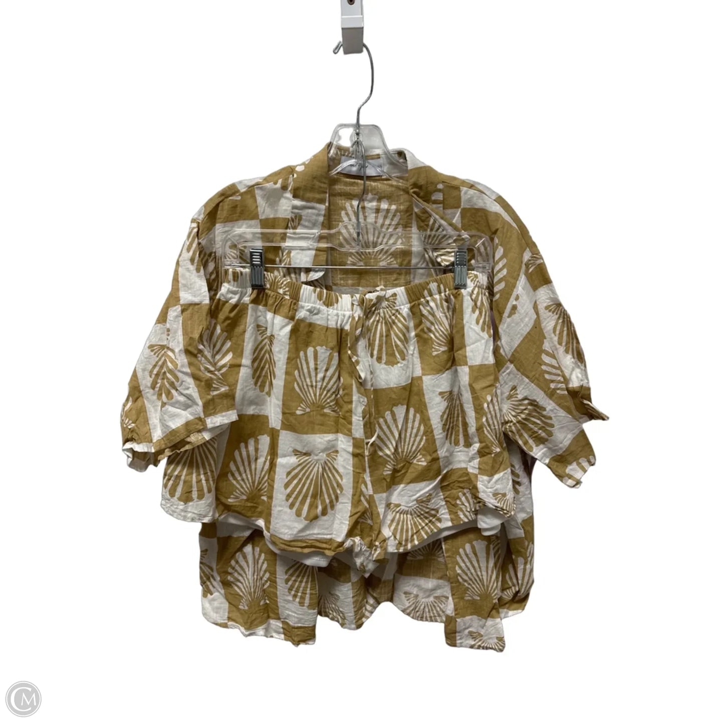 Skort 2pc Set By Petal & Pup In Tan & White, Size: Xl