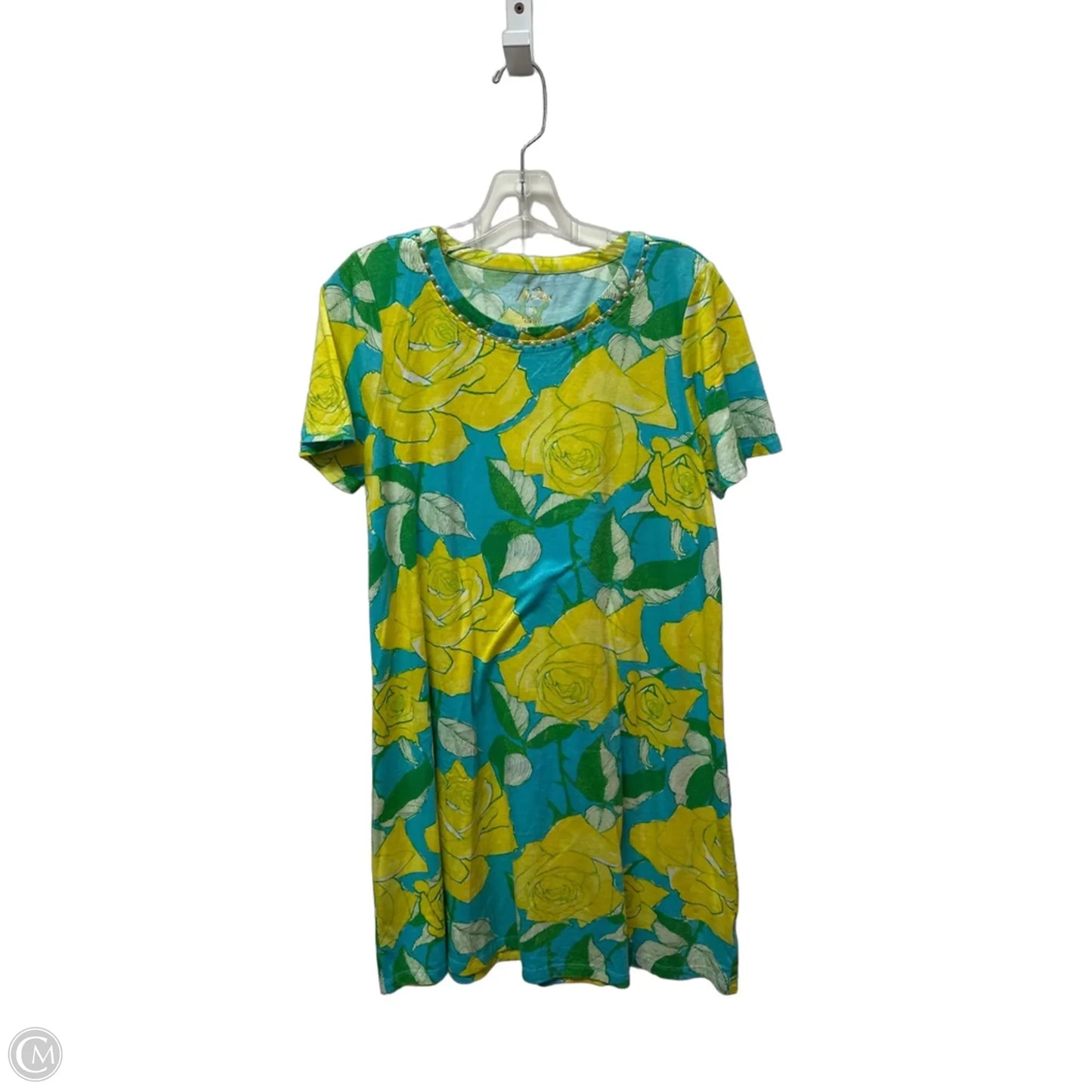 Dress Designer By Lilly Pulitzer In Blue & Yellow, Size: M