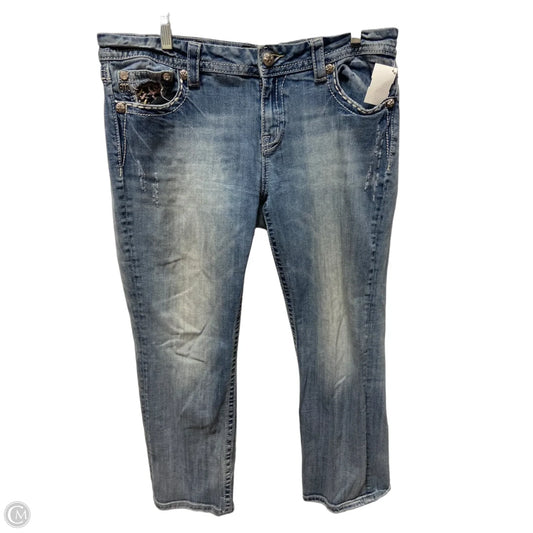 Jeans Straight By Miss Me In Blue Denim, Size: 18