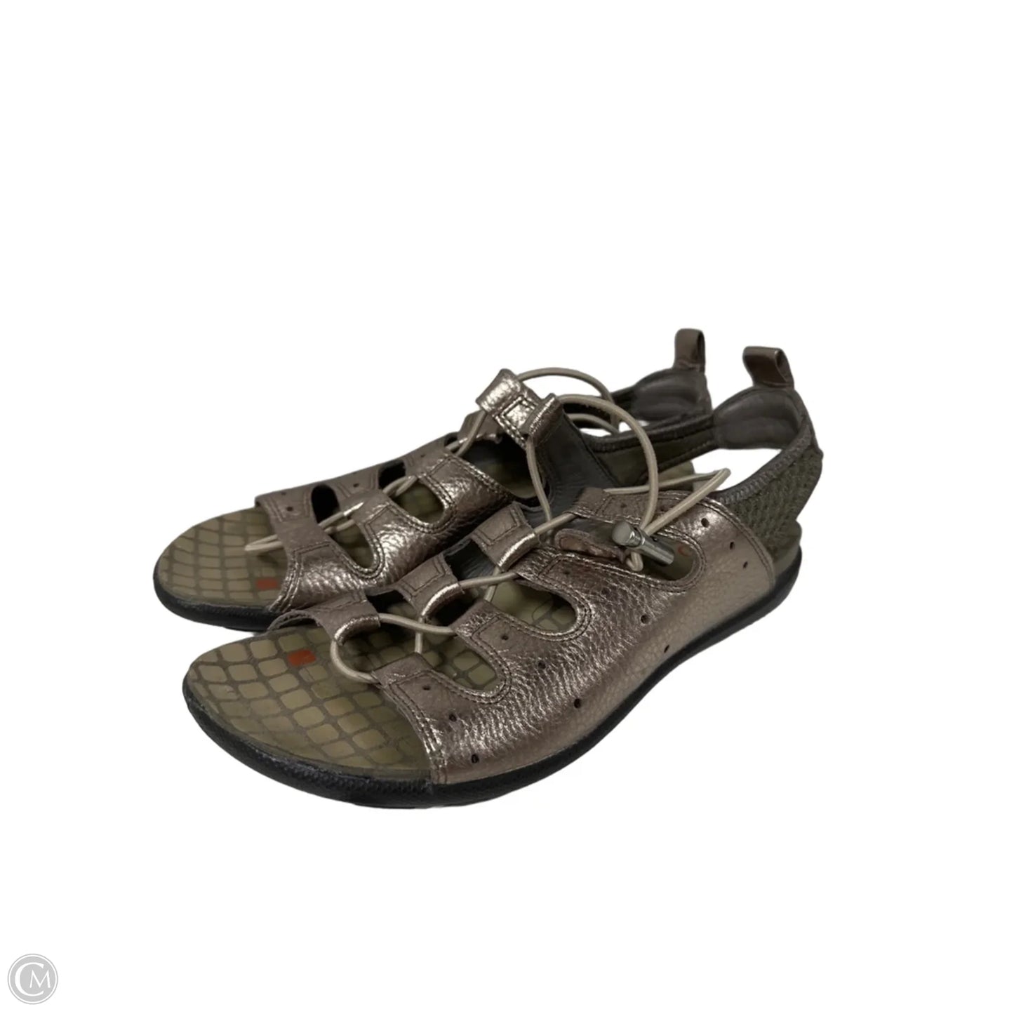 Sandals Flats By Ecco In Bronze, Size: 8
