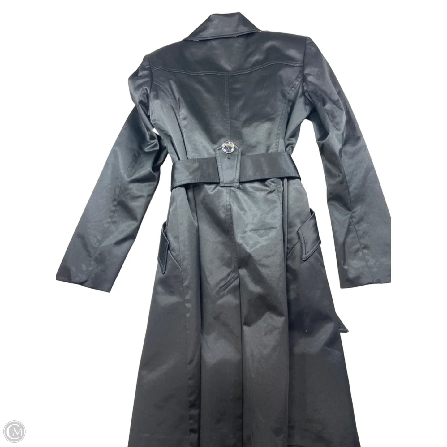 Coat Trench Coat By Cache In Black, Size: M