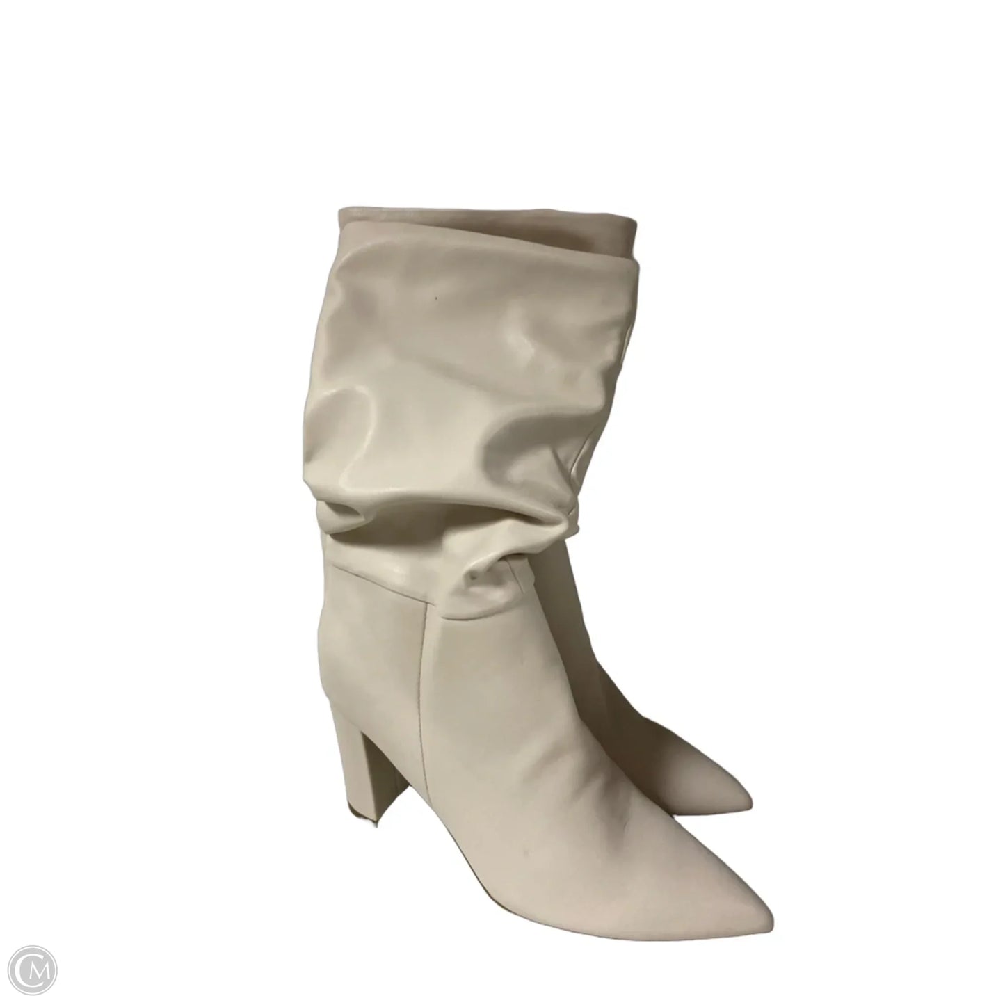 Boots Mid-calf Heels By Marc Fisher In White, Size: 8