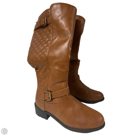 Boots Knee Flats By St Johns Bay In Tan, Size: 9