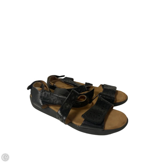 Sandals Flats By Easy Spirit In Black, Size: 9.5