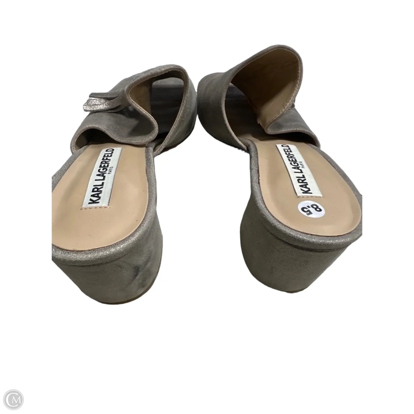 Sandals Designer By Karl Lagerfeld In Gold, Size: 8.5