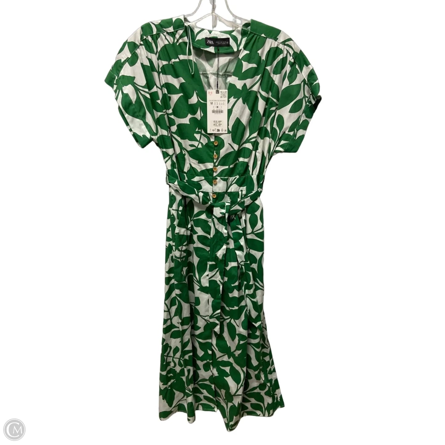Dress Casual Maxi By Zara In Green, Size: M