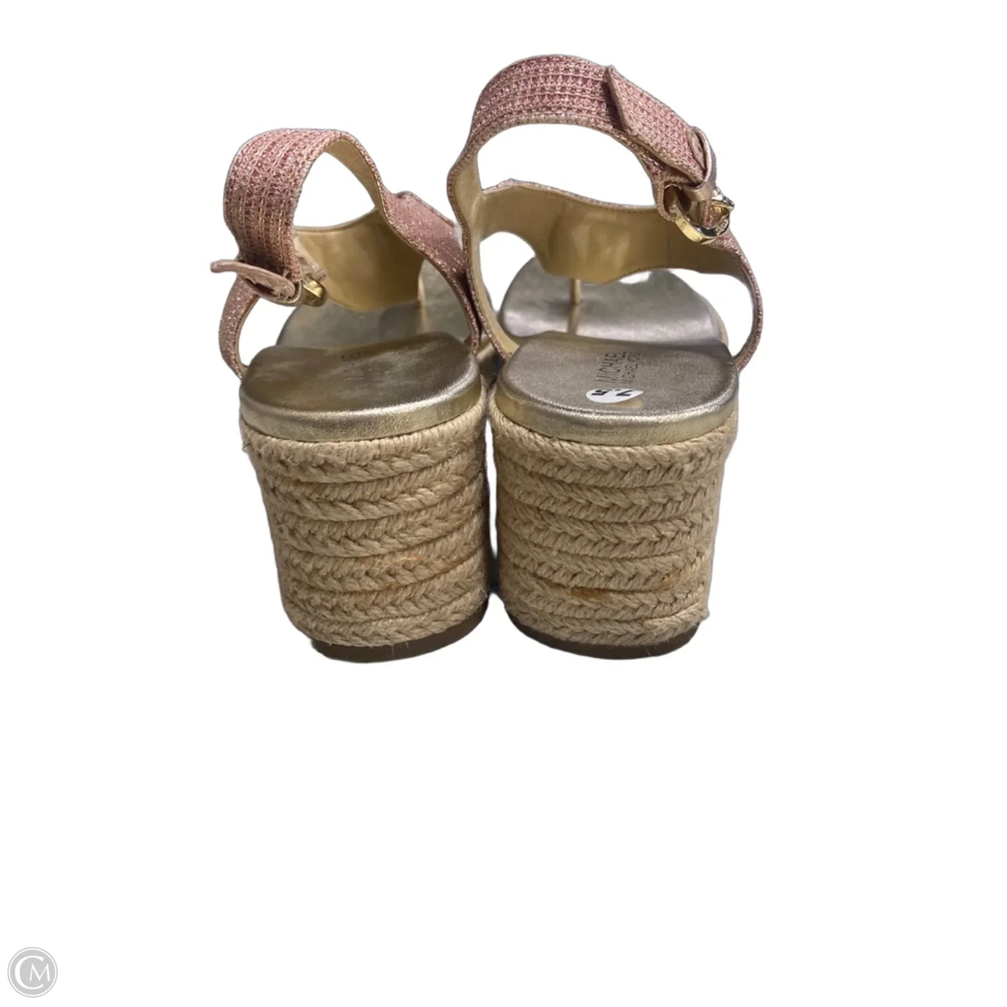 Sandals Heels Wedge By Michael By Michael Kors In Rose Gold, Size: 7.5