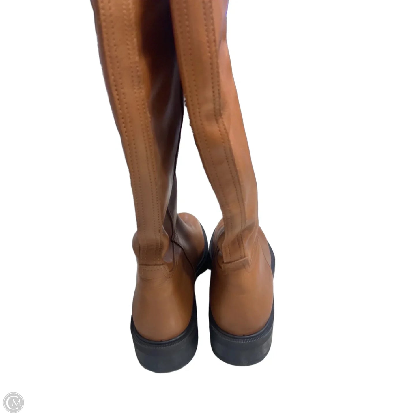 Boots Knee Flats By Mng In Tan, Size: 6