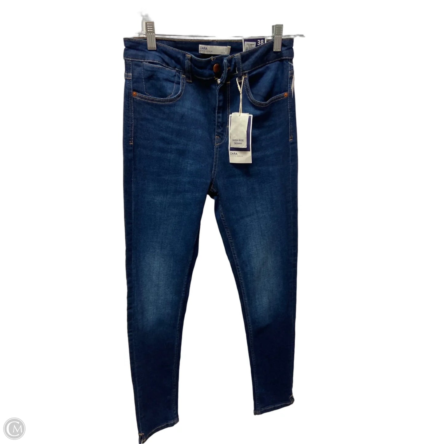 Jeans Skinny By Zara In Blue Denim, Size: 6