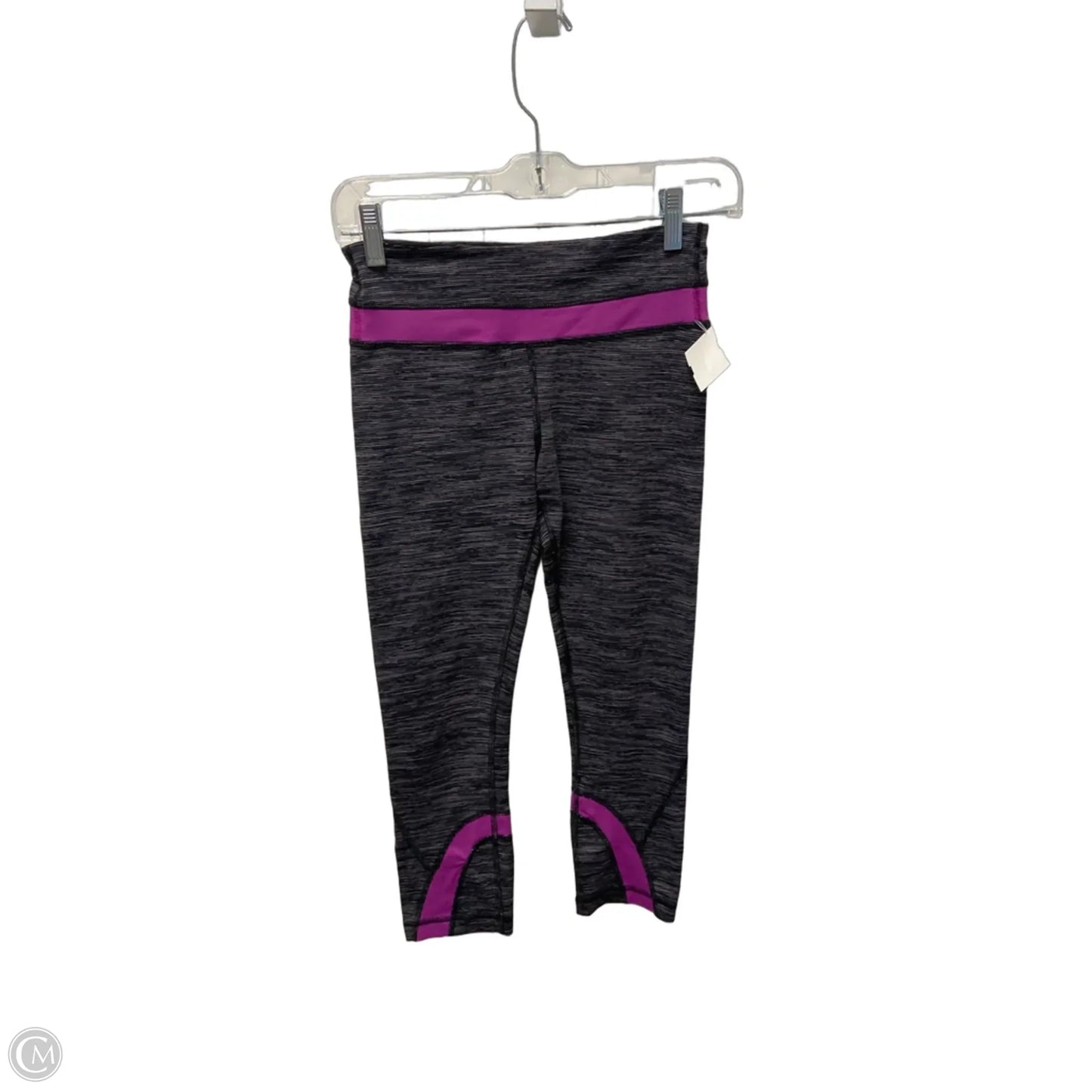 Athletic Leggings Capris By Lululemon In Black & Purple, Size: S