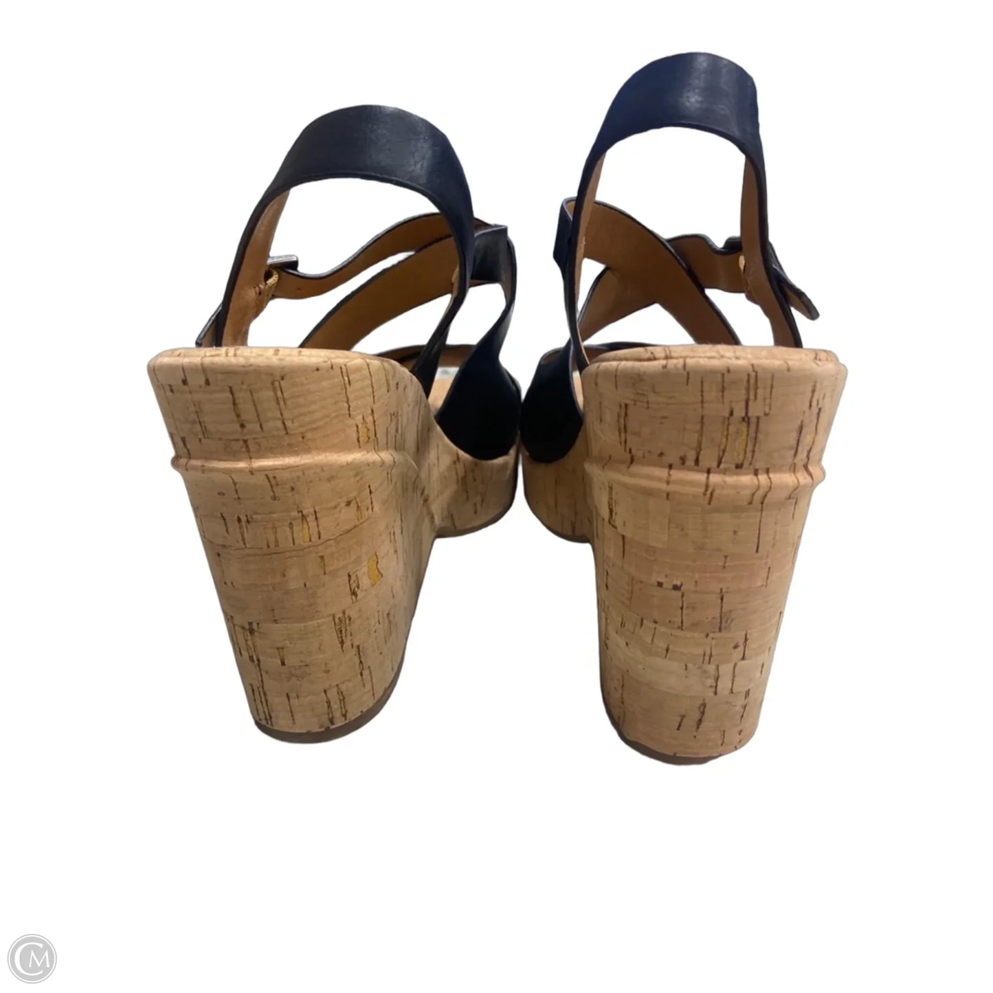 Sandals Heels Wedge By Korks In Black, Size: 8