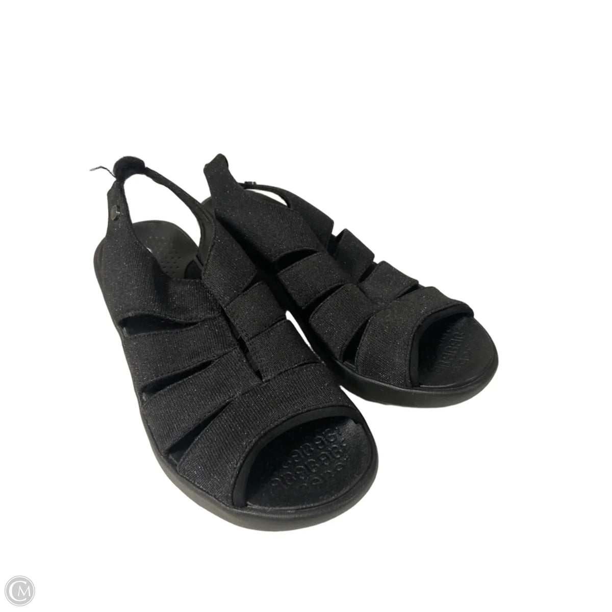 Sandals Heels Wedge By Bzees In Black, Size: 7.5