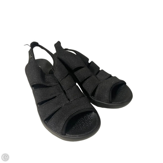 Sandals Heels Wedge By Bzees In Black, Size: 7.5