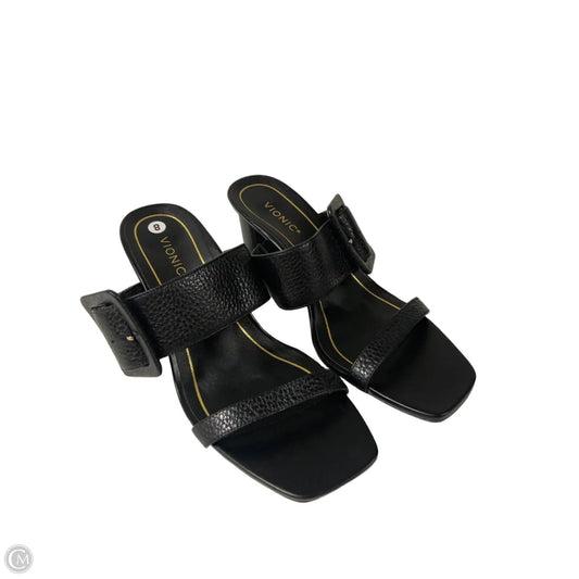 Sandals Heels Block By Vionic In Black, Size: 8