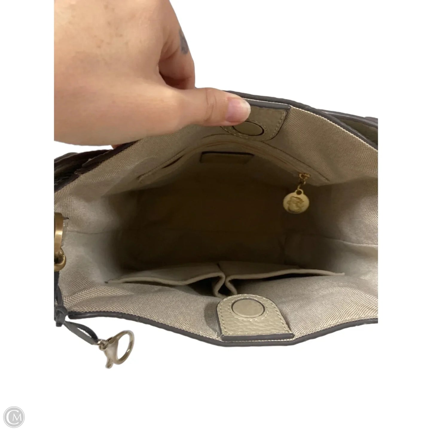 Handbag Leather By Spartina, Size: Medium