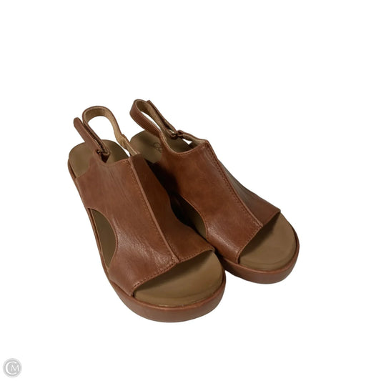 Sandals Heels Platform By Corkys In Brown, Size: 7