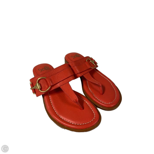 Sandals Flip Flops By Sofft In Orange, Size: 7